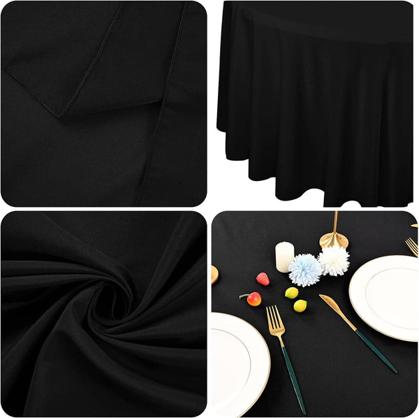 2/4/6 Pack Round Tablecloth 90 Inch - Royal Blue Polyester Table Cloth for Round Table, Premium Stain and Wrinkle Resistant Washable Fabric Table Cover for Wedding Party Banquet Restaurant Reception