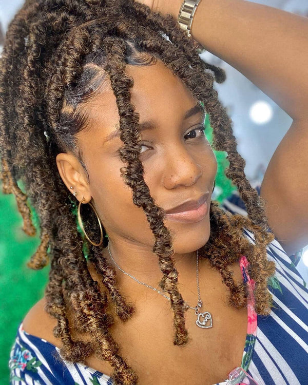 butterfly locs ombre brown golden rule hair