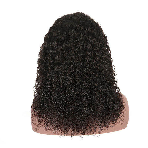 Curly 4x4 Lace Closure Wig Human Hair Wig Pre Plucked Natural Black