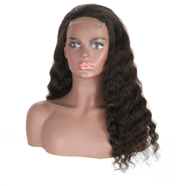 Deep Wave 4x4 Lace Closure Wig Human Hair Wig Pre Plucked