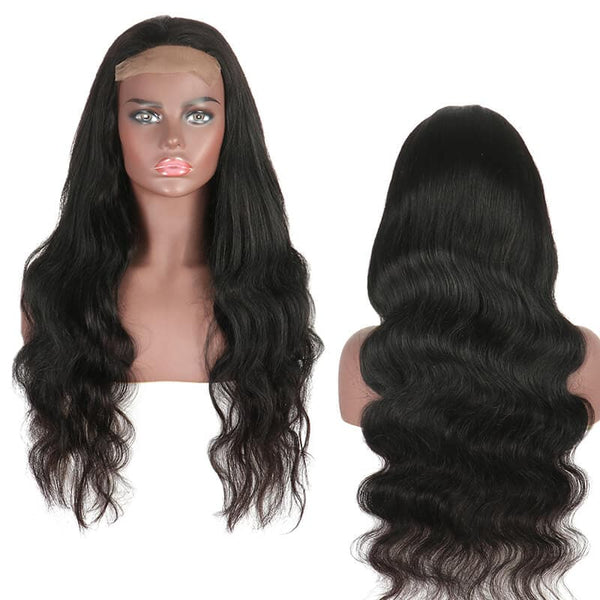 Body Wave 4x4 Lace Closure Wig Human Hair Wig Pre Plucked Natural Black