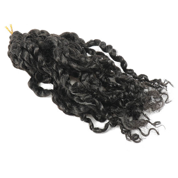 Short Passion Twist Crochet Hair Natural Black 8 inches